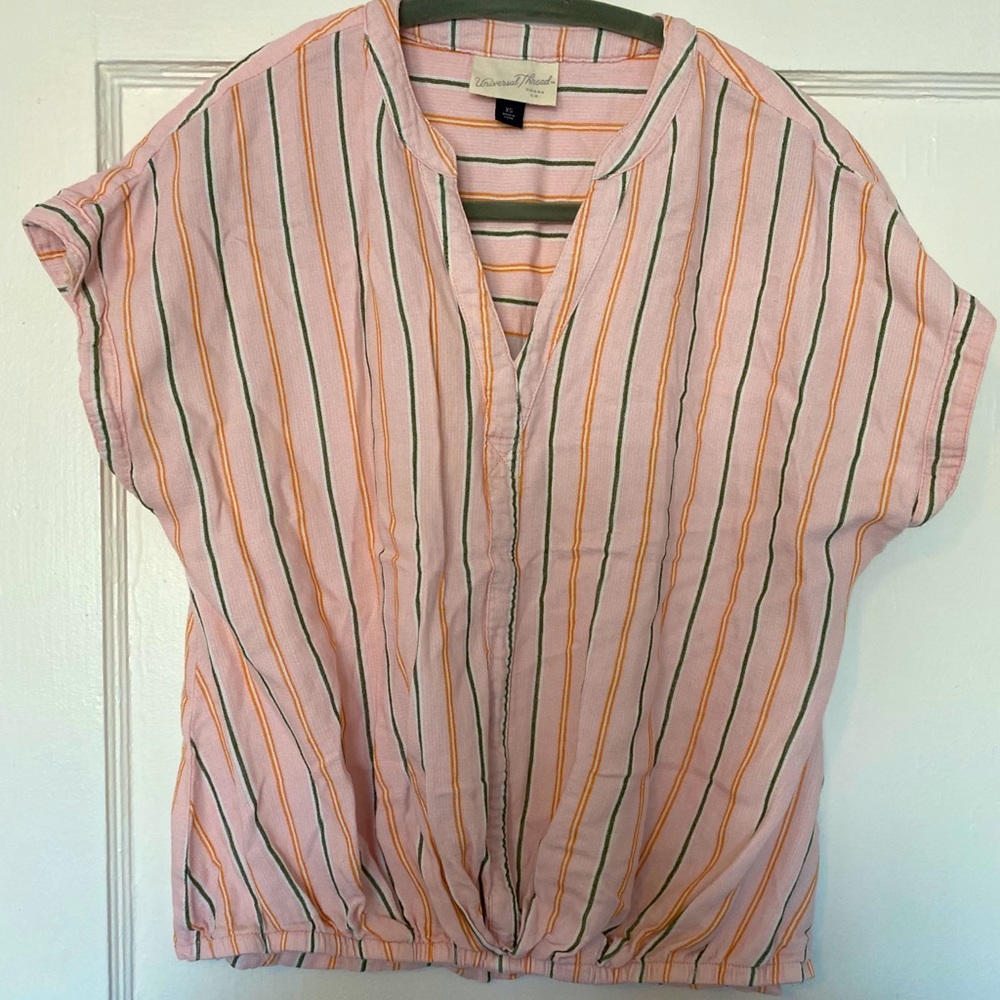 Pink multi color top
